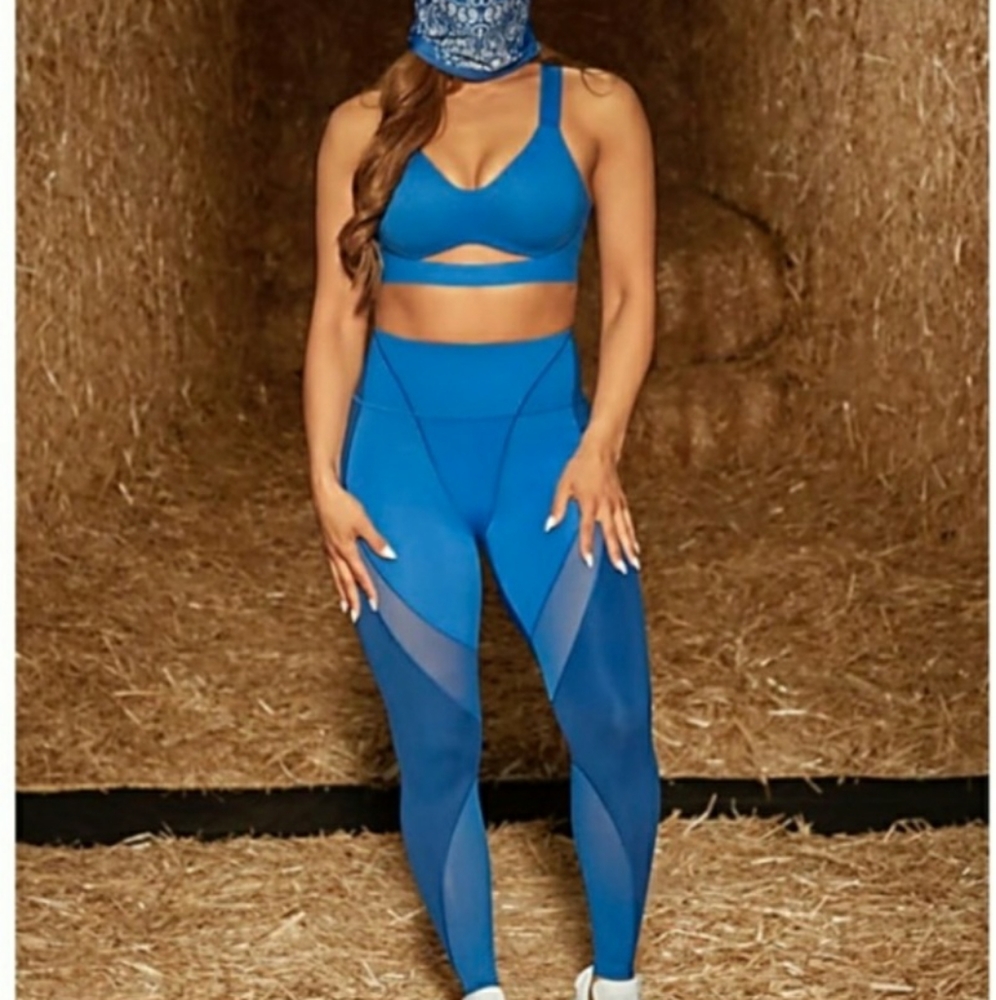 IVY PARK Rodeo Blue Leggings Medium